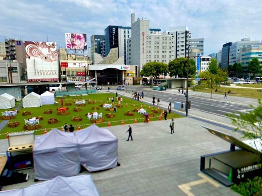 熊本桜町バスターミナルから見た新市街