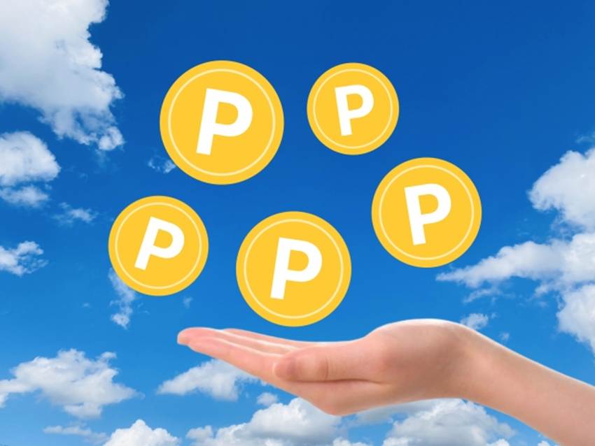 手のうえにある、たくさんのクレカポイント