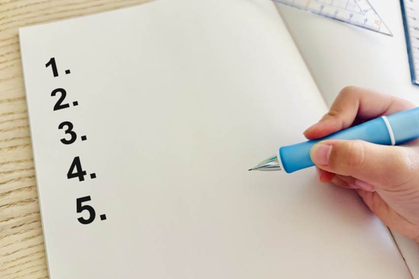 5つあるチェックリスト